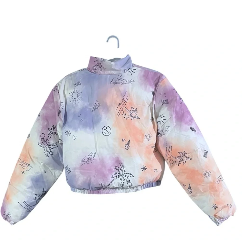 NWT $198 Roxy x Chloe Kim Reversible Puffer Bomber Jacket Sz m - Picture 8 of 11